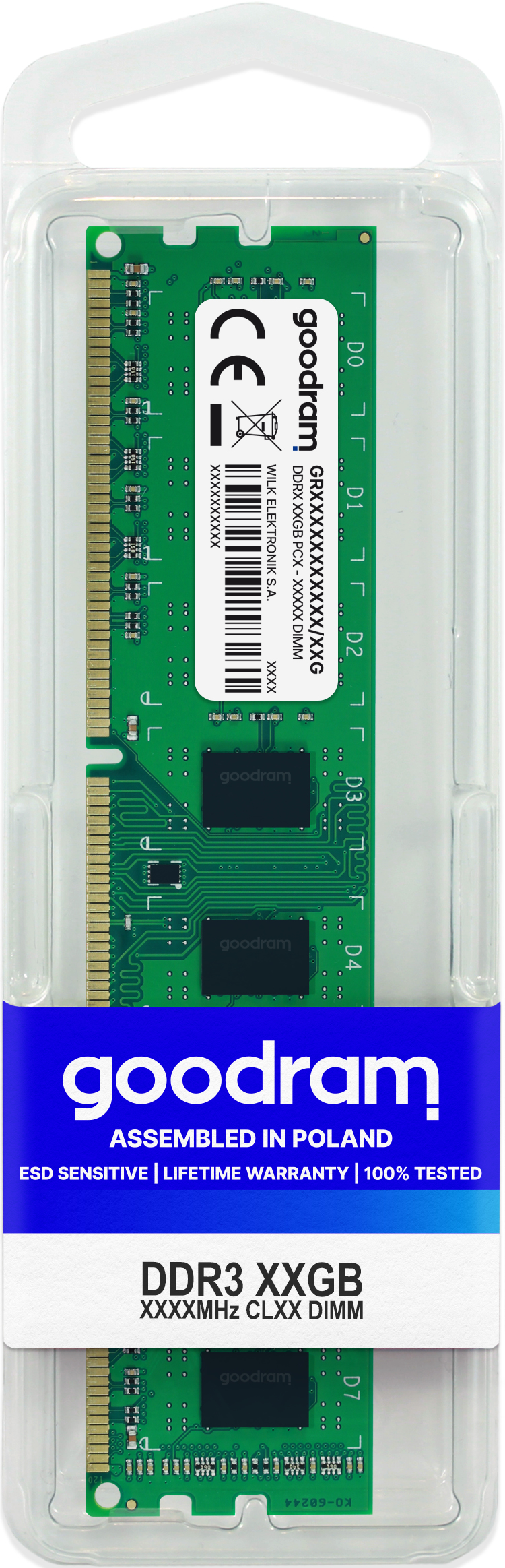 Memorie 8GB DDR3 1600MHz CL 11 "GR1600D3V64L11/8G"