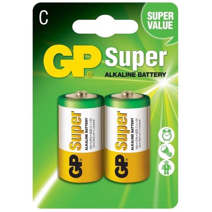 Baterie GP Batteries, Super Alcalina C (LR14) 1.5V alcalina, blister 2 buc. "GP14A-2UE2" "GPPCA14AS003" - 16370 (timbru verde 0.20 lei)
