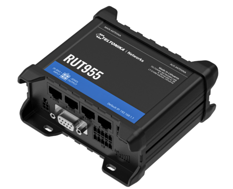 ROUTER LTE Teltonika, 1 x WAN port 10/100 Mbps, 3 x LAN port 10/100 Mbps, Wi-Fi 802.11b/g/n, 4G (LTE) Cat 4 viteza max. 150 Mbps, 3G 21 Mbps, 2G 236.8 kbps "RUT955" (timbru verde 0.8 lei)