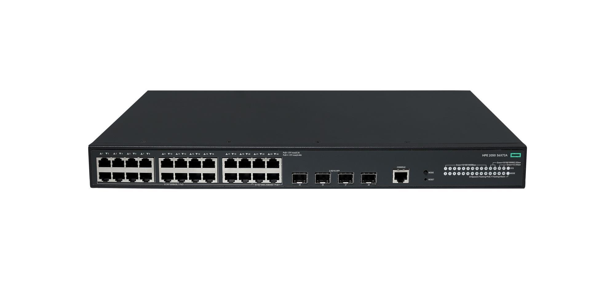 NET SWITCH 24P 1G/2.5G BASE-T/2050 S6X72A ARUBA BY HPE "S6X72A"