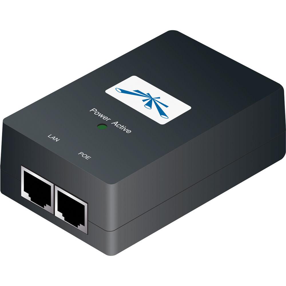 INJECTOR PoE UBIQUITI, port Gigabit x 2, unmanaged, nerackabil, carcasa metalica, "POE-48-24W-G" (timbru verde 2 lei)