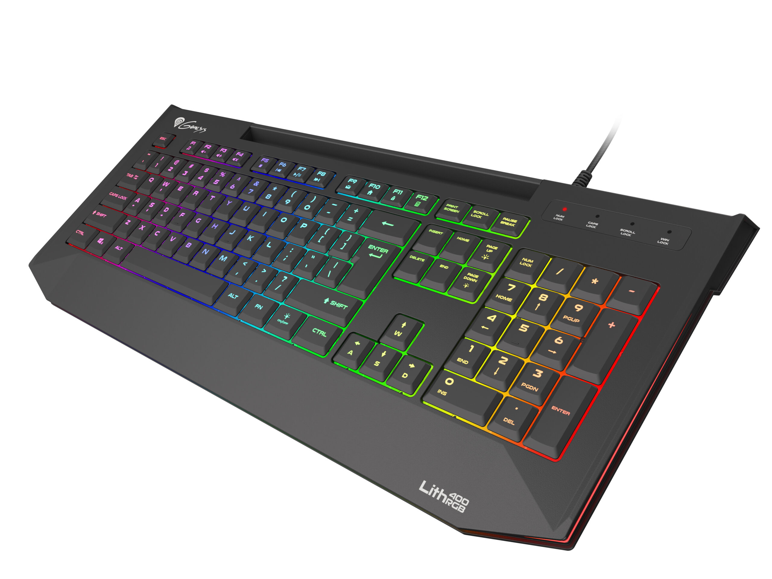 Tastatura cu fir Genesis LITH 400 negru "NKG-1419" (timbru verde 0.8 lei)