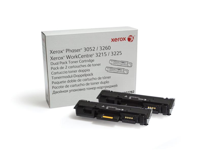 Dual-Pack Original Xerox Black, 106R02782, pentru Ph 3052|Ph 3260|WC 3215|WC 3225, 2x3K, (timbru verde 1.2 lei) , "106R02782"