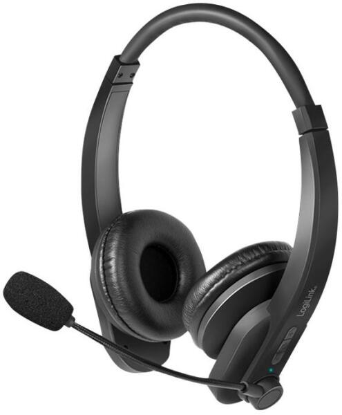 CASTI Logilink, wireless, standard, utilizare multimedia, MP3, smartphone, microfon pe brat, conectare prin Bluetooth 5.0, negru, "BT0060", (timbru verde 0.8 lei)