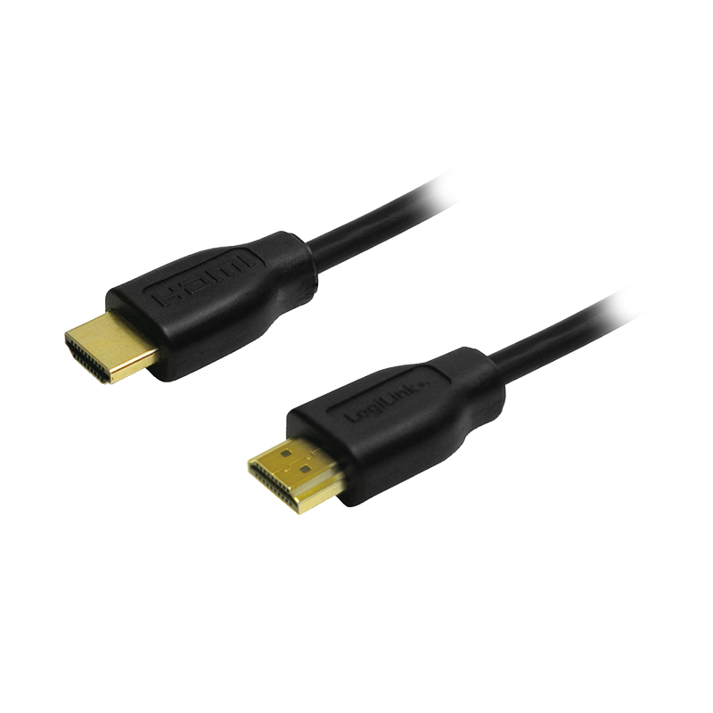 CABLU video Logilink, HDMI (T) la HDMI (T), rezolutie maxima 4K UHD (3840 x 2160) la 30 Hz, conectori auriti, 2m, negru "CH0037" (timbru verde 0.8 lei)