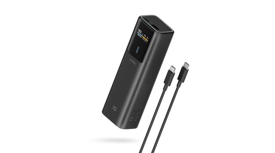 POWER BANK Cuktech P+ Series 1C1A, 10000mAh, 150W, 1 x USB; 1 x USB Type-C, digital display pt. status baterie, negru "CKPB100PGLBL" (timbru verde 0.98 lei)