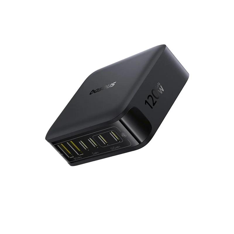 INCARCATOR retea Baseus EnerFill FH21, Quick Charge 120W, 4 x USB Type-C, 2 x USB, negru "E0120T00" (timbru verde 0.18 lei) - 6932172698331