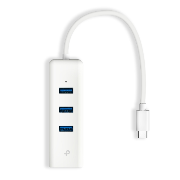 ADAPTOR RETEA TP-LINK , extern, USB Type-C, port RJ-45 | USB 3.0 x 3, 1000 Mbps Gigabit LAN, "UE330C" (timbru verde 0.18 lei)