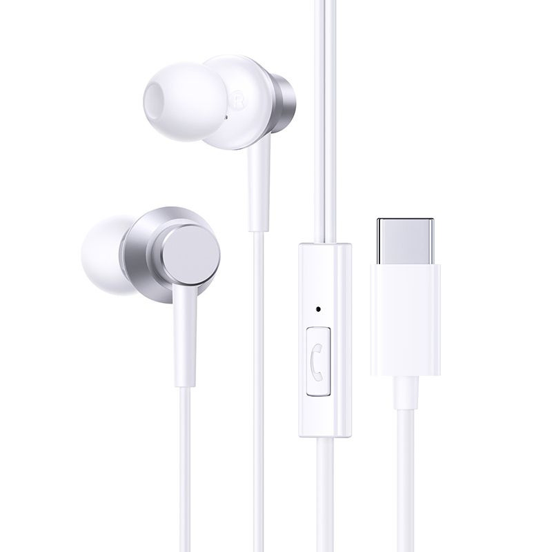 CASTI Baseus Encok CZ11, in ear, pt smartphone, aluminiu, microfon pe fir, conectare prin cablu USB Type-C, alb "A00164300213-Z1" (timbru verde 0.18 lei)