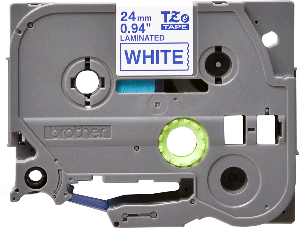Banda laminata Original Brother Blue on White, TZE253, pentru D600|E500|E550|H500|P700|P710|P750|330|350|520|540|580|1400|1500|1600|1650|2200|2210|2300|2310|2400|2410|2430|2500|2600|2610|2700|2710|2730|2730|7500|7600, 24mm, incl.TV 0 RON, "TZE253"