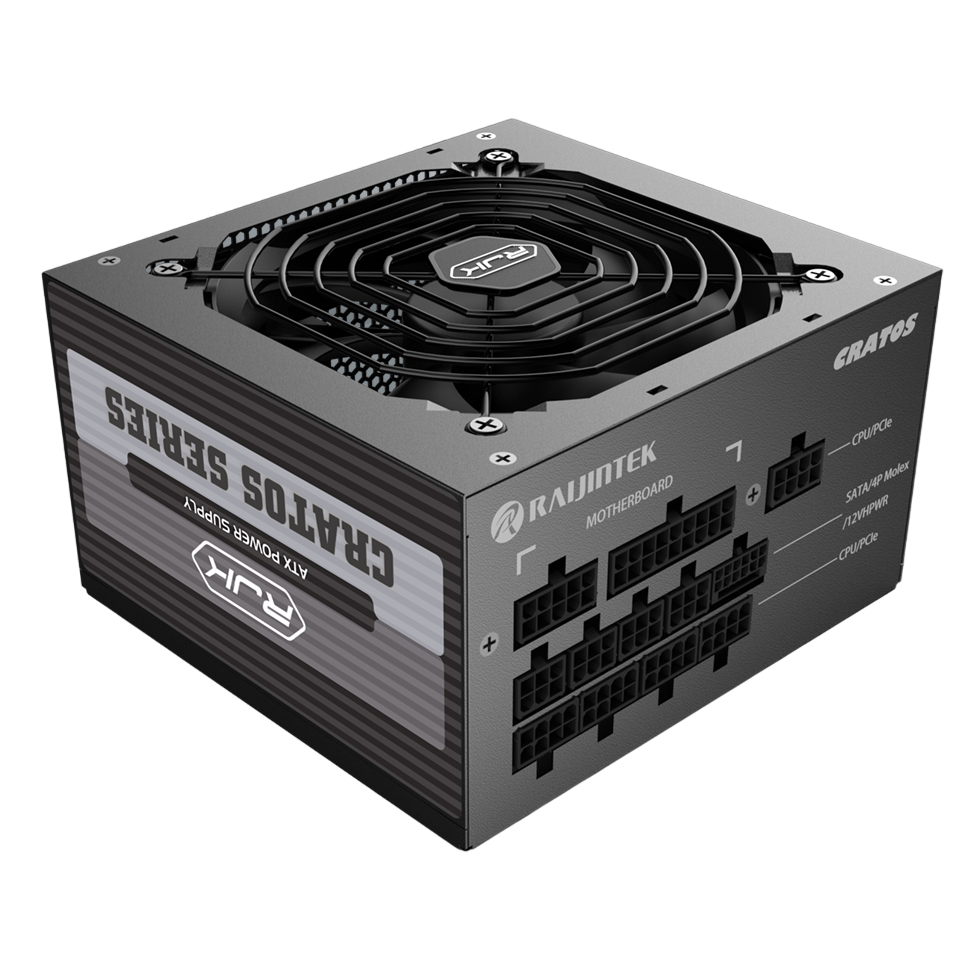 Sursa RAIJINTEK CRATOS 1200 Black, ATX, 80 PLUS GOLD, 1200W, PCIe 5.0, Full Modulara "0R30B00003" (timbru verde 2 lei)