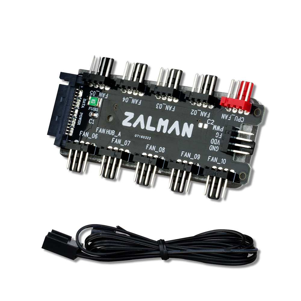 Fan HUB Zalman, 10 port x 4-pin PWM, SATA 12V, "ZM-PWM10 FH"
