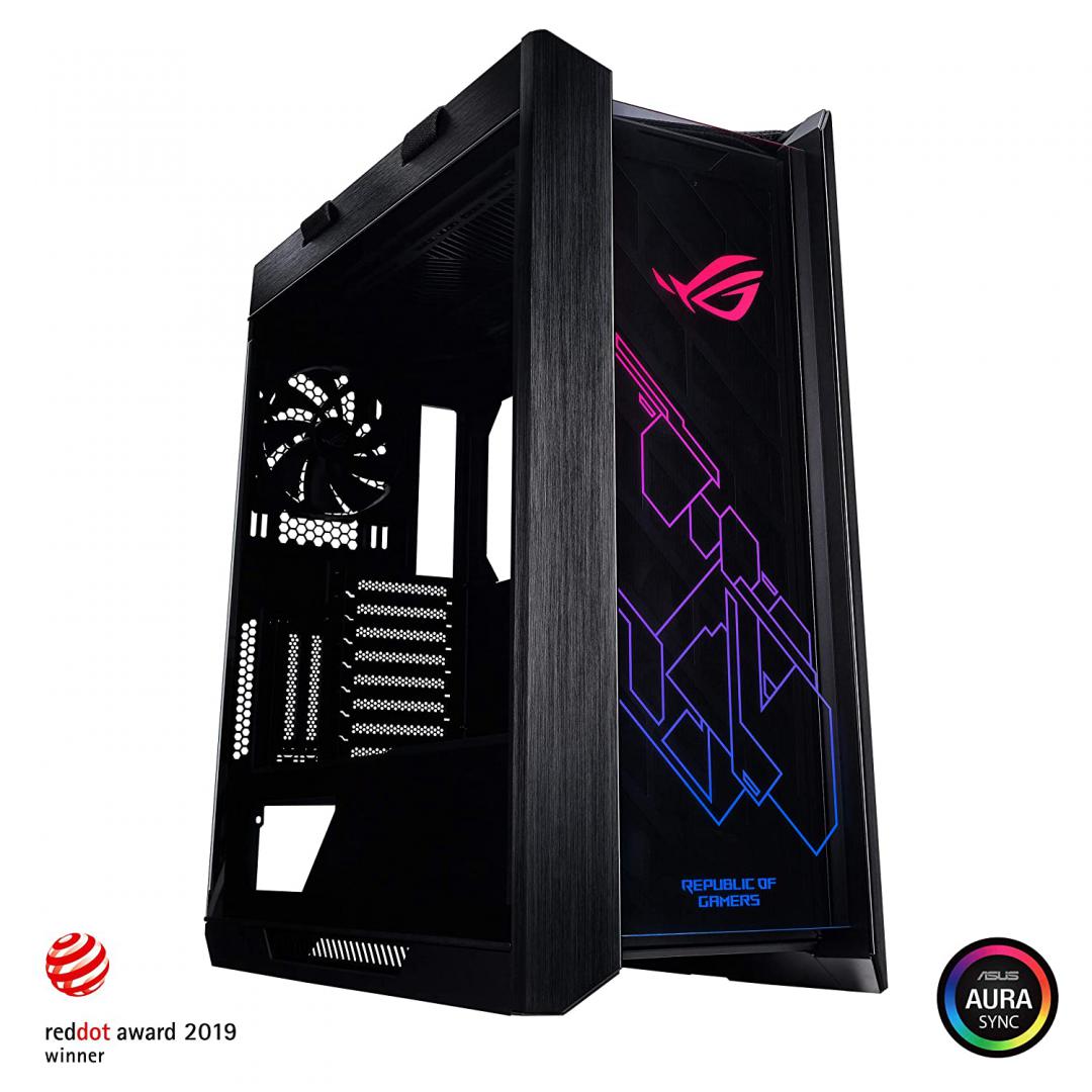 CARCASA ASUS Middle Tower, E-ATX, "ROG Strix Helios", fara sursa, sticla securizata, fan x 4, USB 3.1 gen1x4, USB 3.1 gen 2 Type-Cx1, Jack 3.5 mmx2,negru, "GX601 RS HELIOS" (timbru verde 0.32 lei)