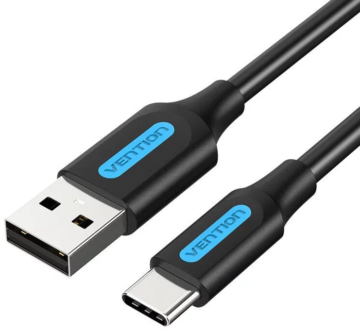 Cablu alimentare si date Vention, USB 2.0 (T) la USB Type-C (T), 1.5m rata transfer 480 Mbps, invelis PVC, negru, "COKBG" (timbru verde 0.18 lei) - 6922794748651