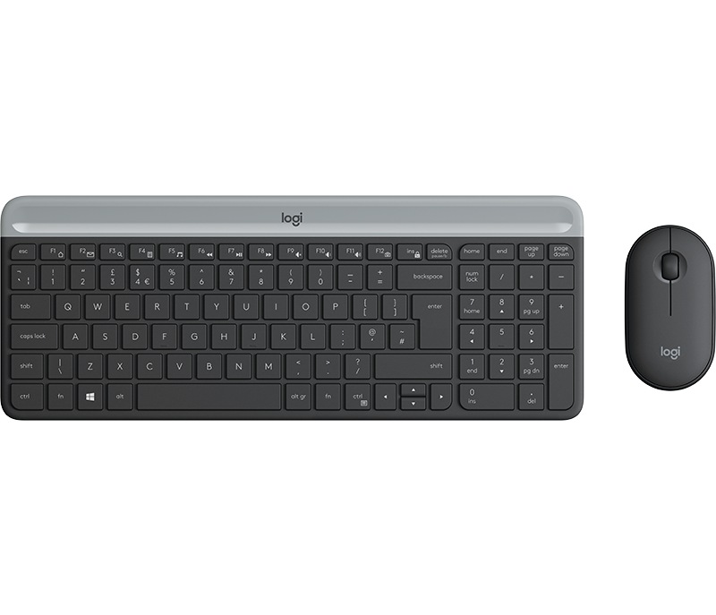 LOGITECH Logitech Slim Wireless Keyboard and Mouse Combo MK470 - GRAPHITE (timbru verde 0.8 lei)