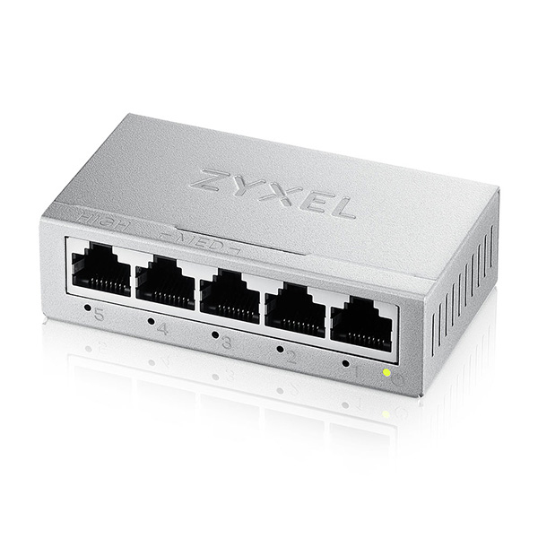 ZY GS105 Bv5 unmanaged 5 port switch "GS-105BV5-EU0101F" (timbru verde 2 lei)