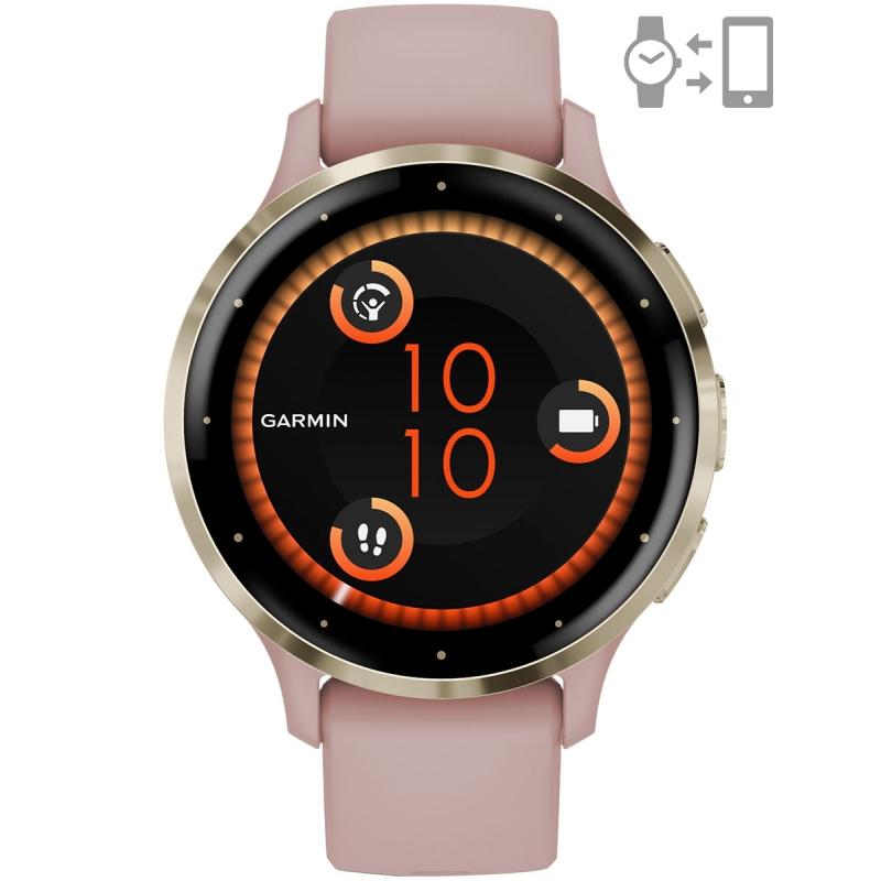 SMARTWATCH Garmin Ceas Garmin Venu 3S Pink Dawn/Soft Gold,"010-02785-03" (timbru verde 0.18 lei)
