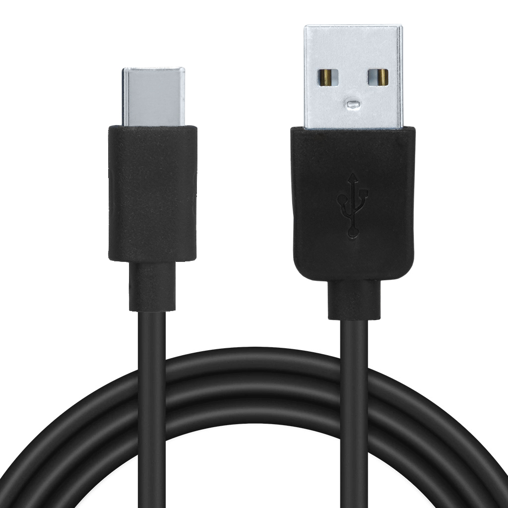CABLU alimentare si date SPACER, pt. smartphone, USB 2.0 (T) la Type-C(T), PVC,2.1,Retail pack, 1.8m, black, "SPDC-TYPEC-PVC-BK-1.8" (timbru verde 0.08 lei)