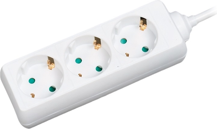 PRELUNGITOR LOGILINK, Schuko x 3, conectare prin Schuko (T), cablu 1.5 m, 16 A, protectie copii, alb, "LPS205" (timbru verde 0.18 lei)