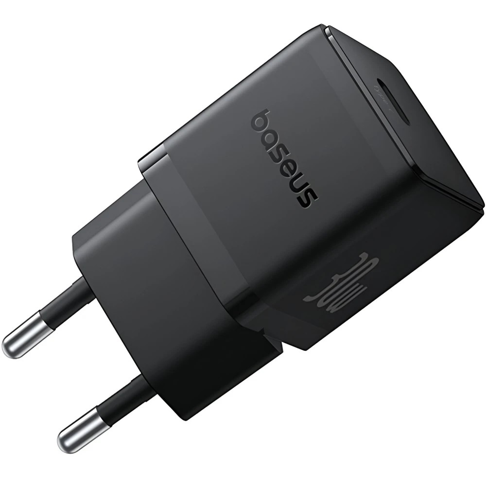 INCARCATOR retea Baseus Palm, Quick Charge 30W, 1 x USB Type-C 5V/3.0A, include cablu USB Type-C la USB Type-C 1m, negru "P10111605113-01" (timbru verde 0.18 lei) - 6932172677398