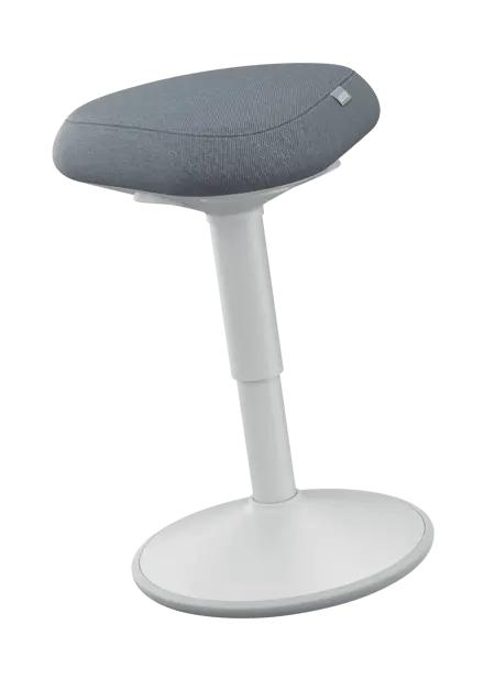 SCAUN ergonomic Leitz Ergo Cozy, pozitie sezut/ in picioare, inaltime reg 47-64 cm, 370x460x377 mm, baza rotunjita pt. rotire/ leganare, sezut din spuma, anti-alunecare, 5.1 Kg, gri-pastel, "65440085"