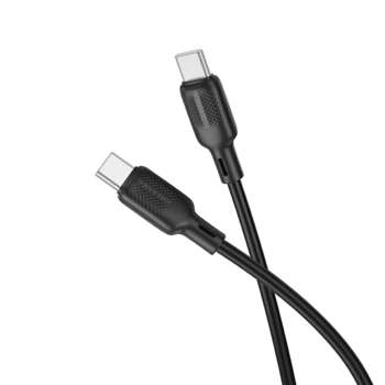 CABLU alimentare si date Borofone "BX113", Fast Charging Data Cable pt. smartphone, USB Type-C la USB Type-C, 60W 3A, 1m, negru "6941991115455" (timbru verde 0.18 lei)