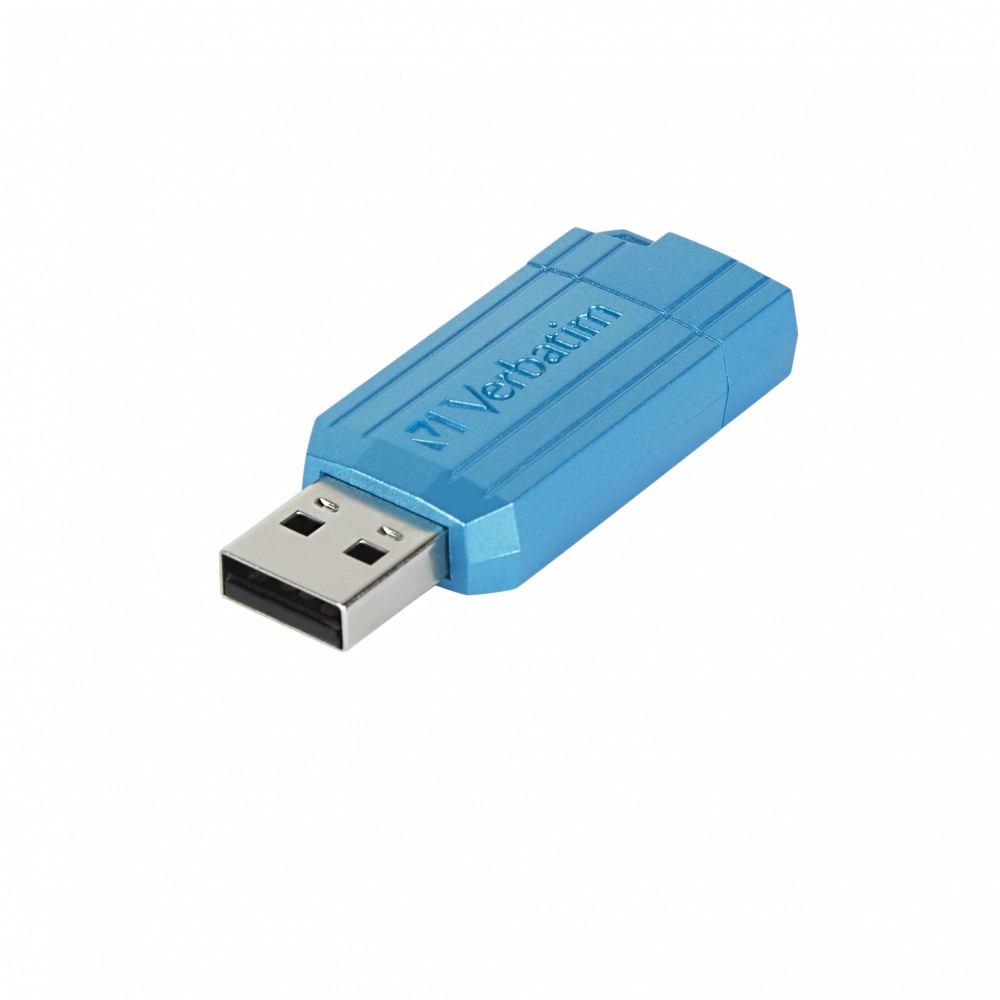 MEMORIE USB VERBATIM PINSTRIPE 64GB BLUE "49961" (timbru verde 0.03 lei)