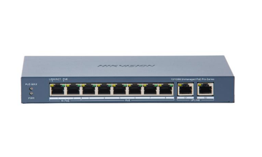 HK SWITCH POE 8 PORTURI FARA MANAGEMENT "DS-3E0310HP-E(C)" (timbru verde 2 lei)