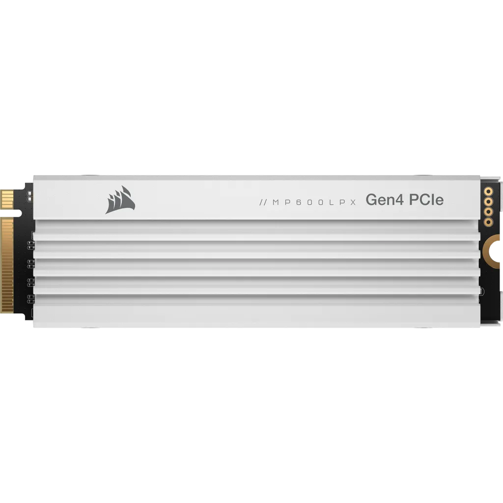 SSD Corsair SSD Corsair MP600 Pro LPX, 2 TB, PCIe Gen4, NVMe, M.2 2280, compatibil PS5, Alb "CSSD-F2000GBMP600PLPW"