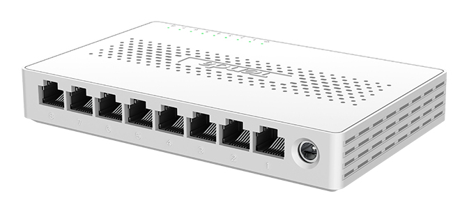 SWITCH Tenda 8 Porturi 2.5 Gigabit, carcasa plastic, alb "SM108" - imagine 2