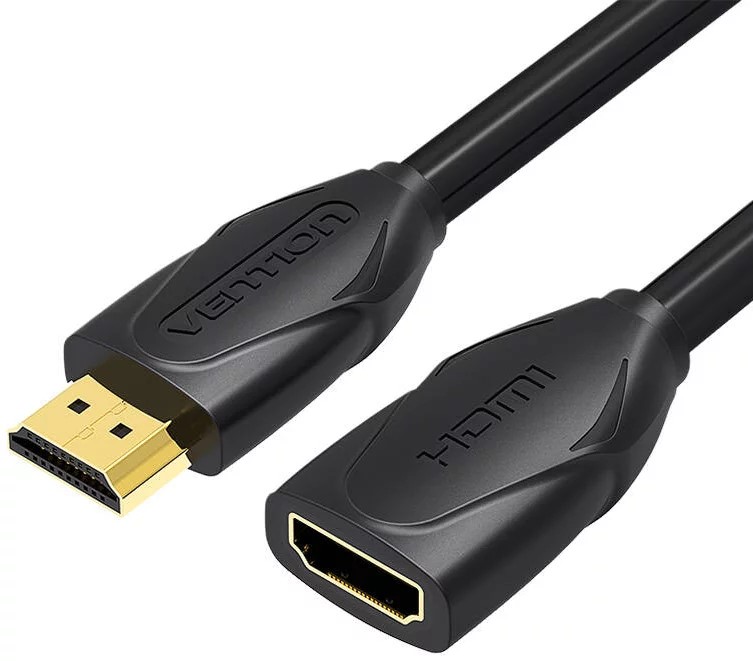 Cablu video prelungitor Vention, HDMI(M) la HDMI(T), 3m, rezolutie 4K la 60Hz, PVC, negru, "VAA-B06-B300" (timbru verde 0.08 lei) - 6922794721173