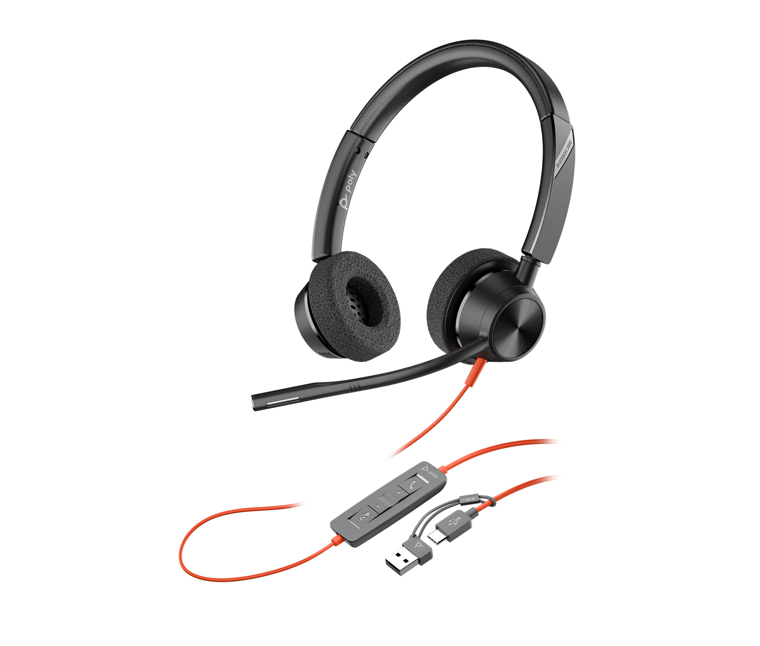 Poly BW 3320 Stereo USB-C HS +USB-C/A"8X219AA" - imagine 6