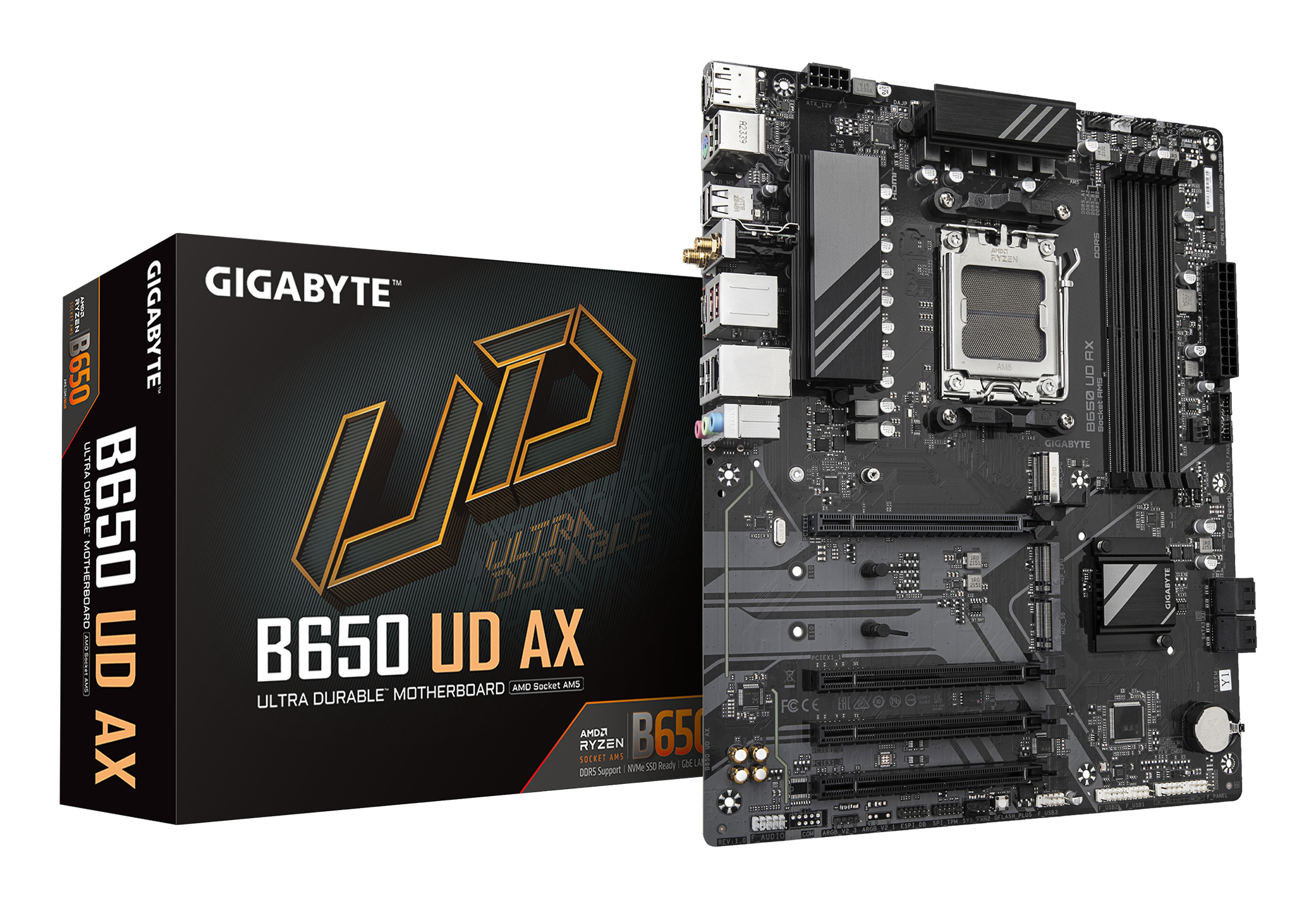 Placa de baza GIGABYTE B650 UD AX, AM5, DDR5, ATX, Negru "B650 UD AX-Y1"