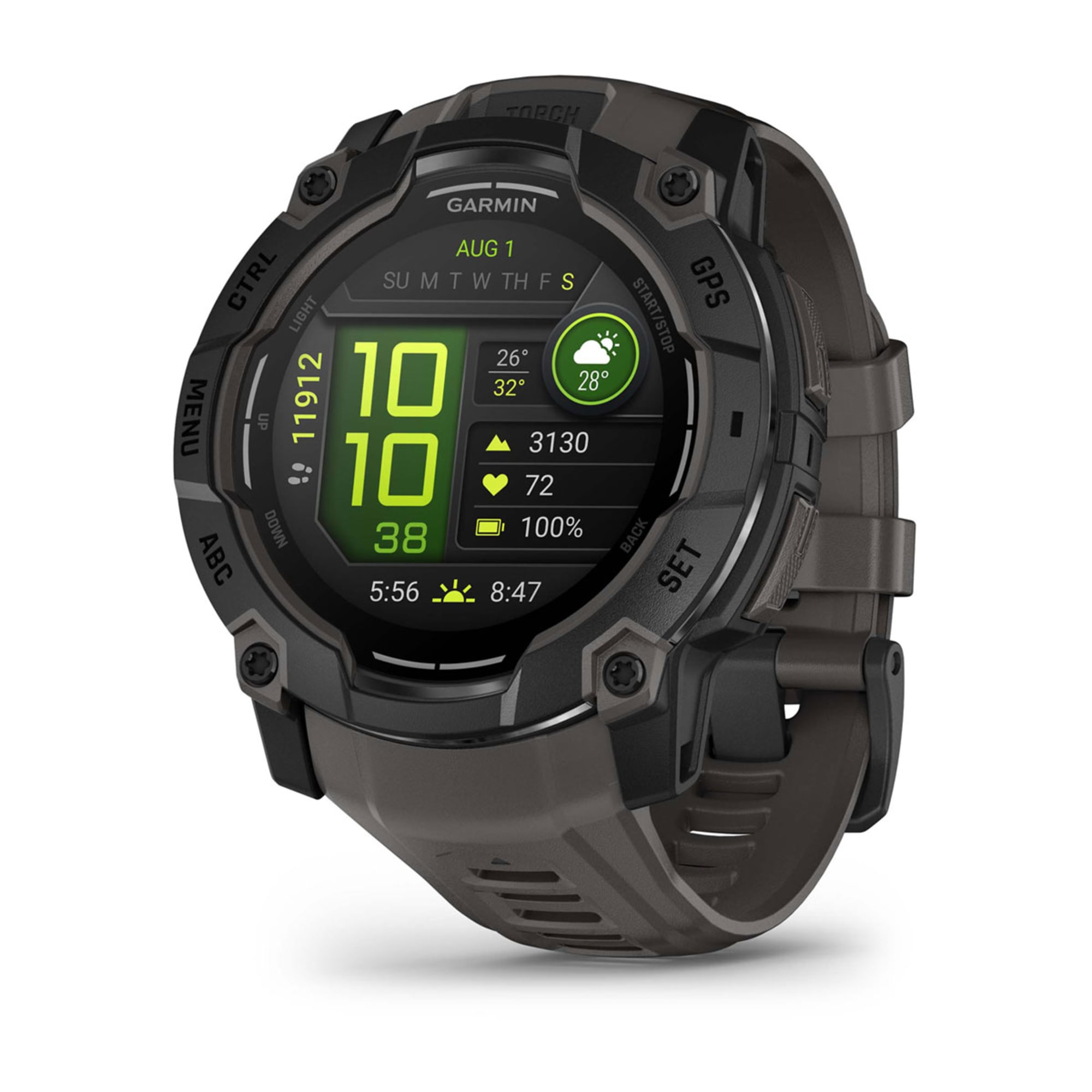 Smartwatch Instinct 3 50 mm, AMOLED Black with Charcoal Band "010-03020-00" (timbru verde 0.8 lei)