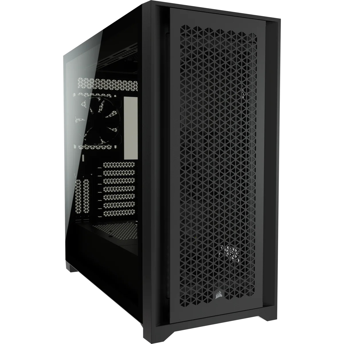CARCASA CORSAIR Middle Tower, ATX, "5000D AIRFLOW", fara sursa, sticla securizata, fanx2, USB 3.0x2, USB 3.1 gen 2 Type-Cx1, Jack 3.5 mmx1, mesh, fan ctr,negru "CC-9011210-WW" (timbru verde 0.16 lei)