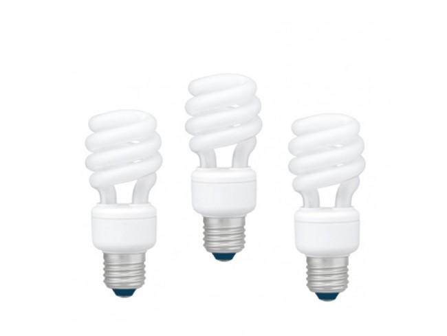 SET 3 becuri fluorescent Panasonic, soclu E27, putere 22W, forma spirala, lumina alb calda, alimentare 220 - 240 V, "EFD22E27HD3E-3" (timbru verde 1.35 lei)