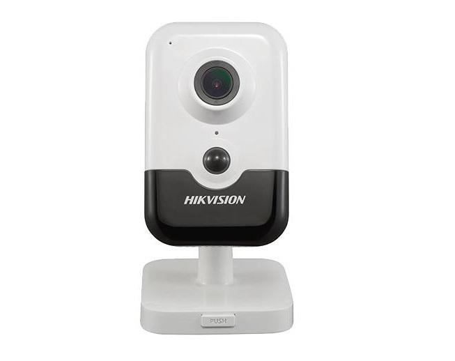 CAMERA IP HIKVISION, cube, pt. interior, dist. IR 10 m, tip lentila fixa 2.8 mm, 2 Mpx, cu fir, wi-fi, microfon, carcasa plastic, slot SD card, "DS-2CD2423G0-IW28W" (timbru verde 0.8 lei)