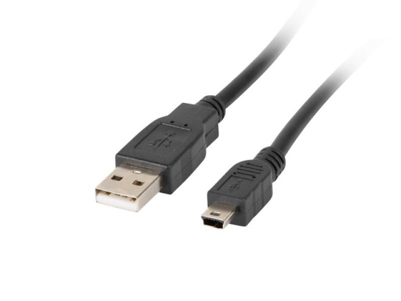 Cable length: 0.3 m. Connector 1: Mini-USB A, Connector 2: USB A, USB version: USB 2.0, Maximum data transfer rate: 0.48 Gbit/s, Product colour: Black "CA-USBK-10CC-0003-BK" (timbru verde 0.08 lei)