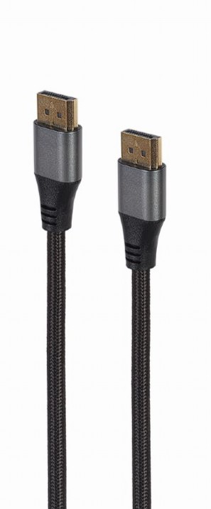 CABLU video GEMBIRD, DisplayPort (T) la DisplayPort (T), 1.8m, DP 1.4, premium, conectori auriti, rezolutie maxima 8K (7680 x 4320) la 60 Hz, negru, "CC-DP8K-6" (timbru verde 0.18 lei)