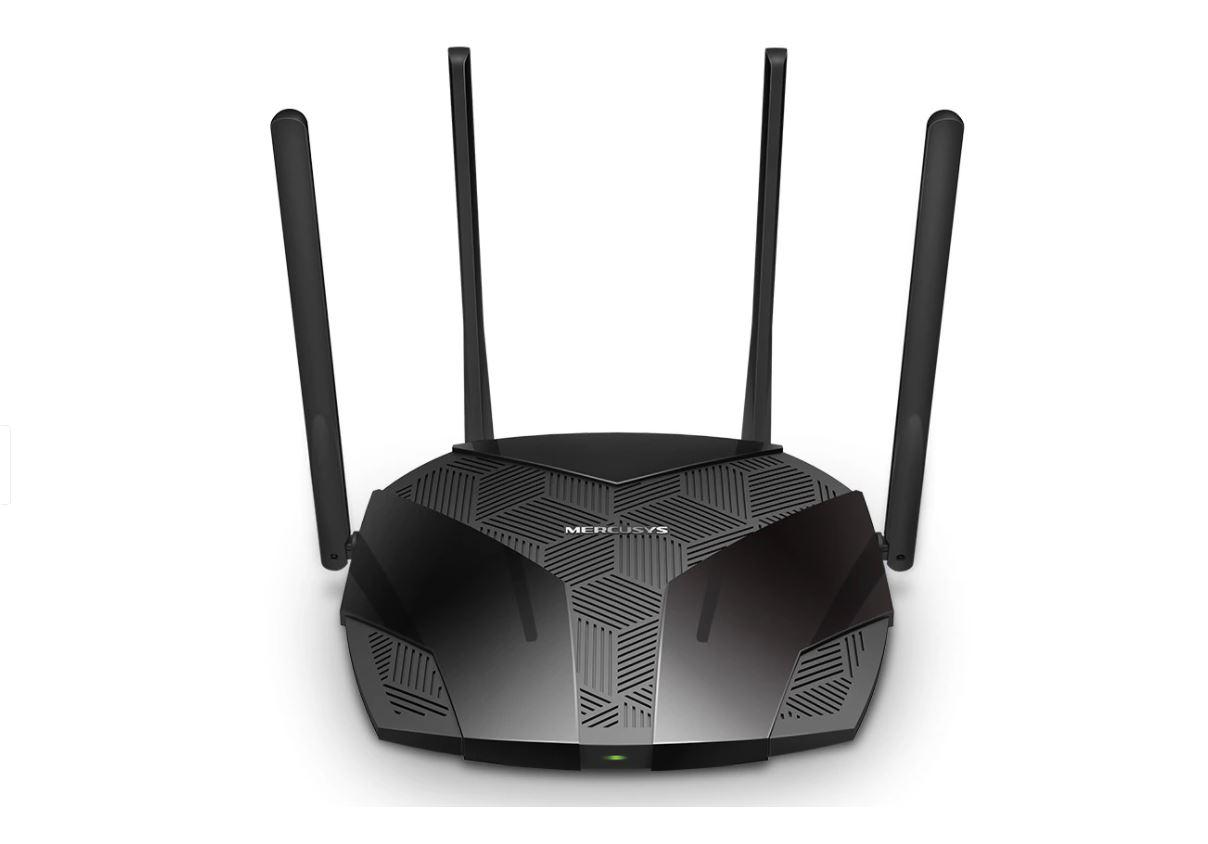 ROUTER MERCUSYS wireless 3000Mbps, 3 porturi LAN Gigabit, 1 port WAN Gigabit, Dual Band AC3000 4 x antena externa, Wi-Fi 6, "MR80X" (timbru verde 0.8 lei)