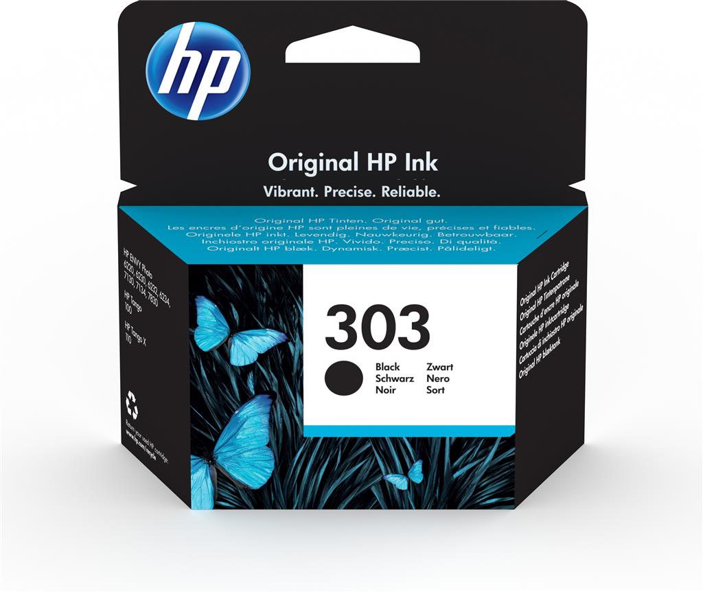 Cartus Cerneala Original HP Black, nr.303, pentru Envy Inspire 7200|7900, 200, (timbru verde 0.15 lei), "T6N02AE"