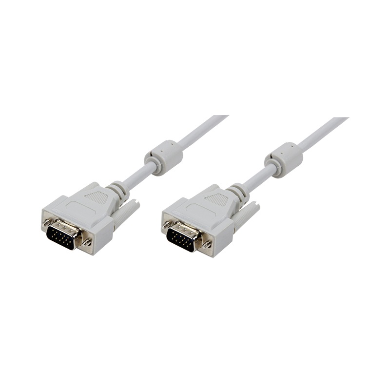 CABLU video LOGILINK, VGA (T) la VGA (T), 5m, dublu ecranat, gri, "CV0027" (timbru verde 0.8 lei)