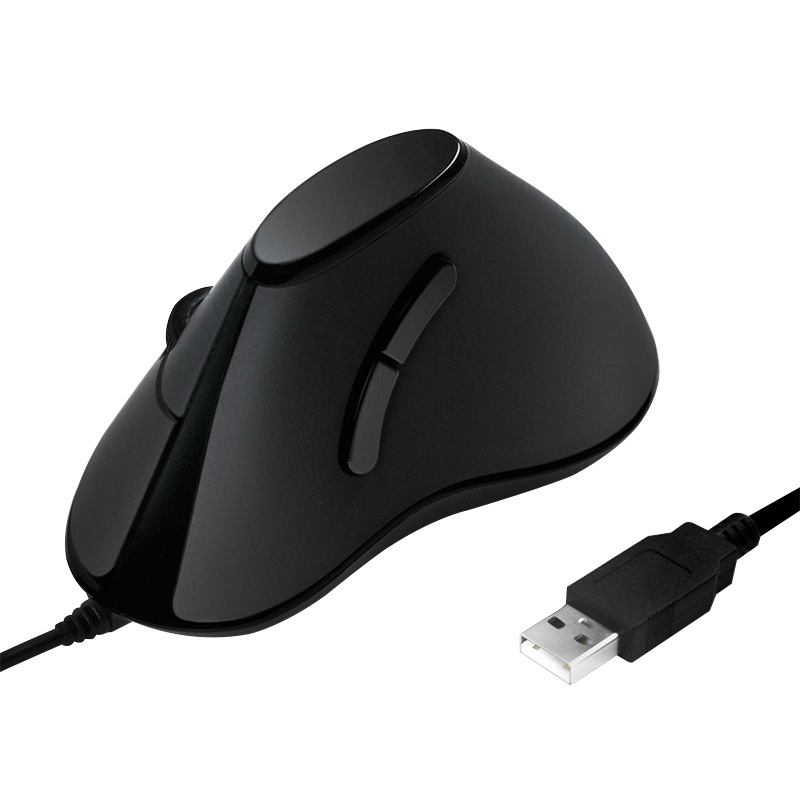 MOUSE Logilink, PC sau NB, cu fir, USB, optic, 1000 dpi, butoane/scroll 5/1, ergonomic, negru, "ID0158" (timbru verde 0.18 lei)