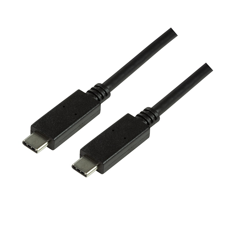 CABLU alimentare si date LOGILINK, pt. smartphone, USB 3.2, USB Type-C (T) la USB Type-C (T), 1m, negru, "CU0129" (timbru verde 0.08 lei)