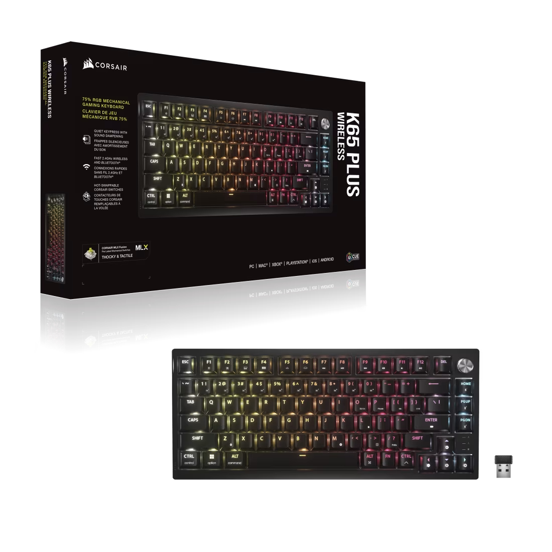 Tastatura Gaming Mecanica CR K65 PLUS RG"CH-91D441F-NA" - imagine 2
