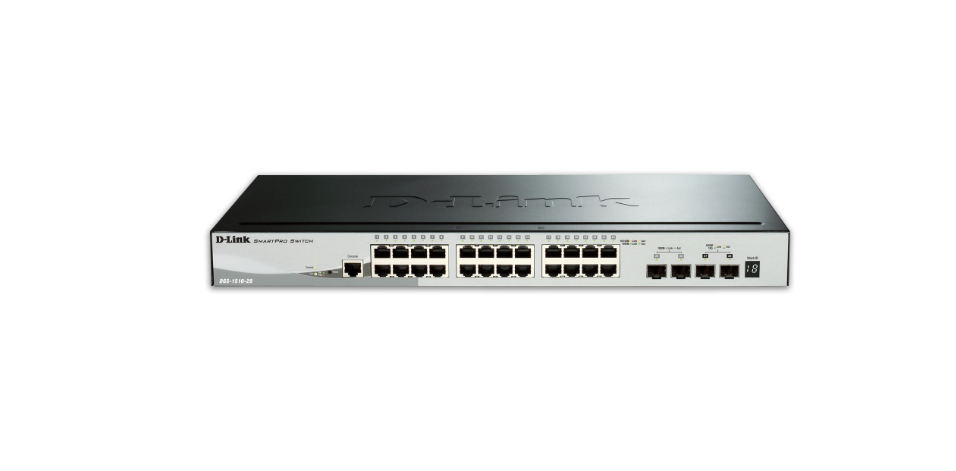 SWITCH D-Link 24-port GigE PoE + 2-port SFP + 2-port lOG SmartPro Switch "DGS-1510-28P"(timbru verde 2 lei)