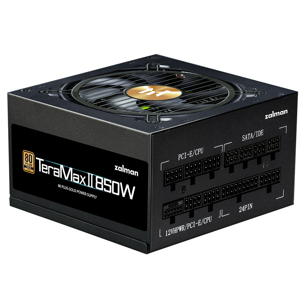 SURSA Zalman "TMX2", 850W, certificare 80 Plus Gold, full modular, fan 120mm, negru, "ZM850-TMX2" (timbru verde 2 lei)