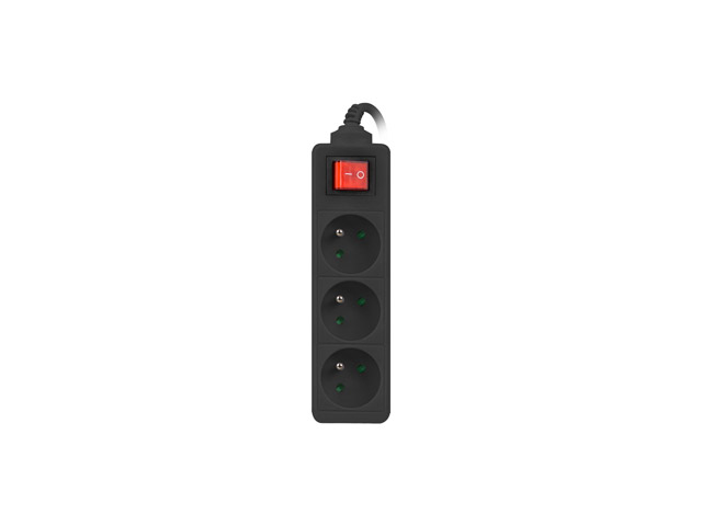 Prelungitor Lanberg 3 prize negru "PS1-03E-0300-BK" (timbru verde 0.18 lei)