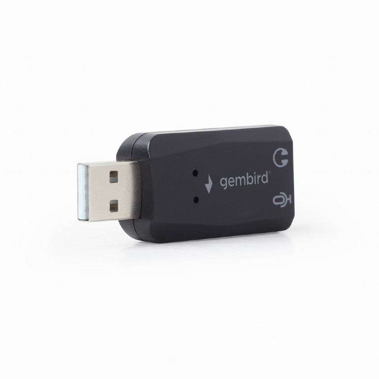 PLACA de SUNET GEMBIRD, extern, interfata USB 2.0, conectori 3.5 mm jack, "SC-USB2.0-01" (include timbru verde 0.18lei)