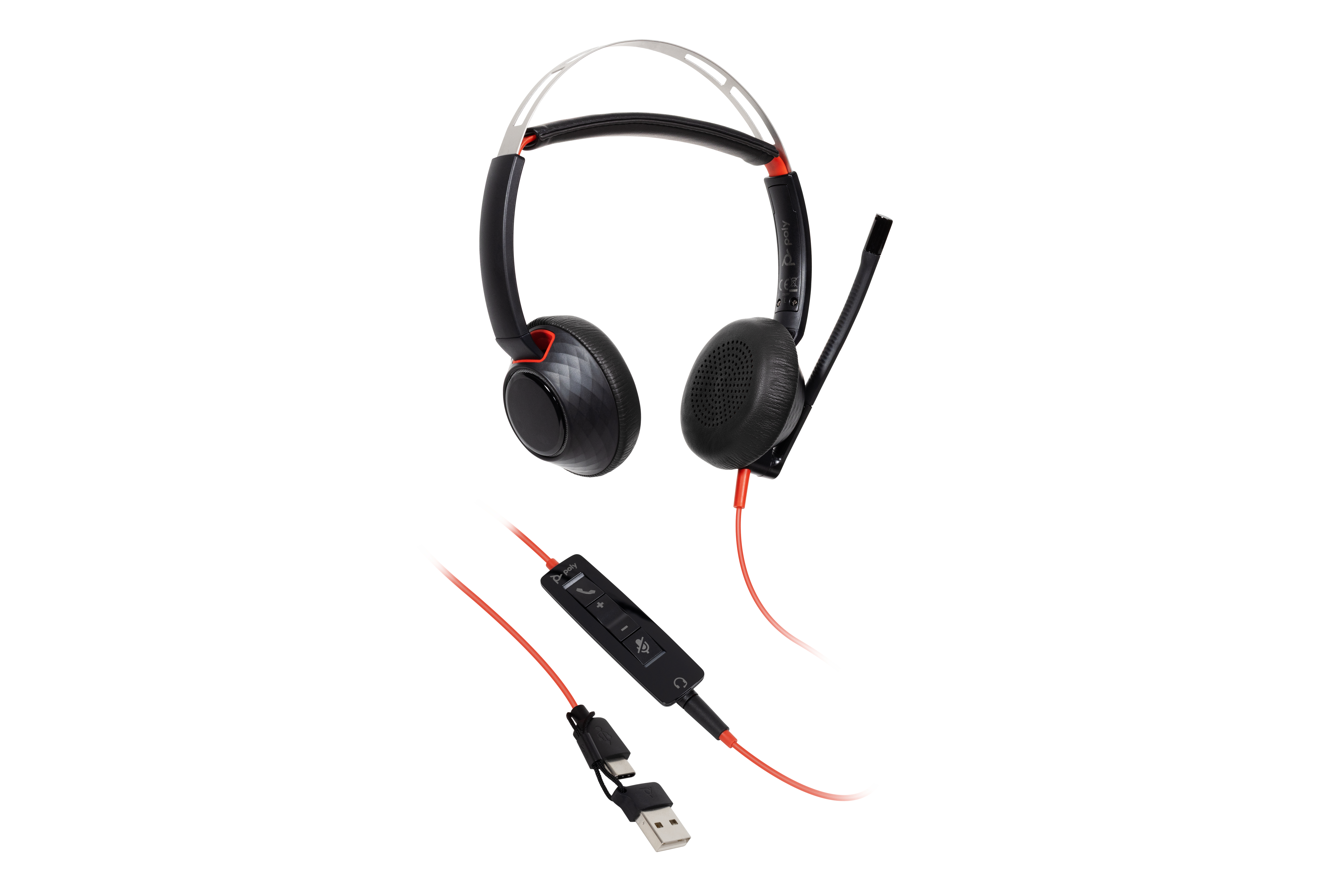 Poly BW 5220 USB-C HS +3.5mmP +USB-C/A"8X231AA" - imagine 2